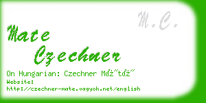 mate czechner business card